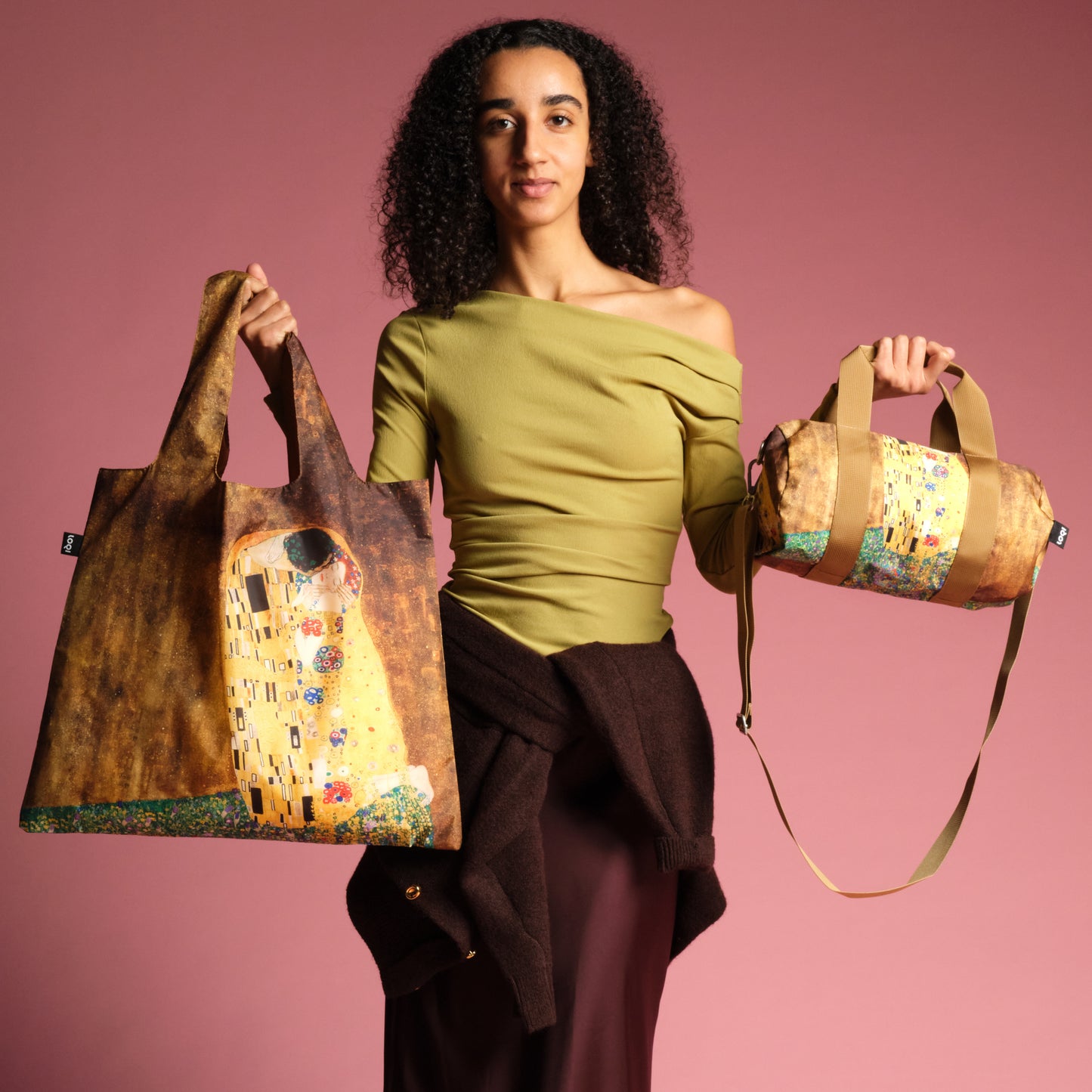 Tote Bag aus 100 % Recyclingmaterial – GUSTAV KLIMT „Der Kuss“