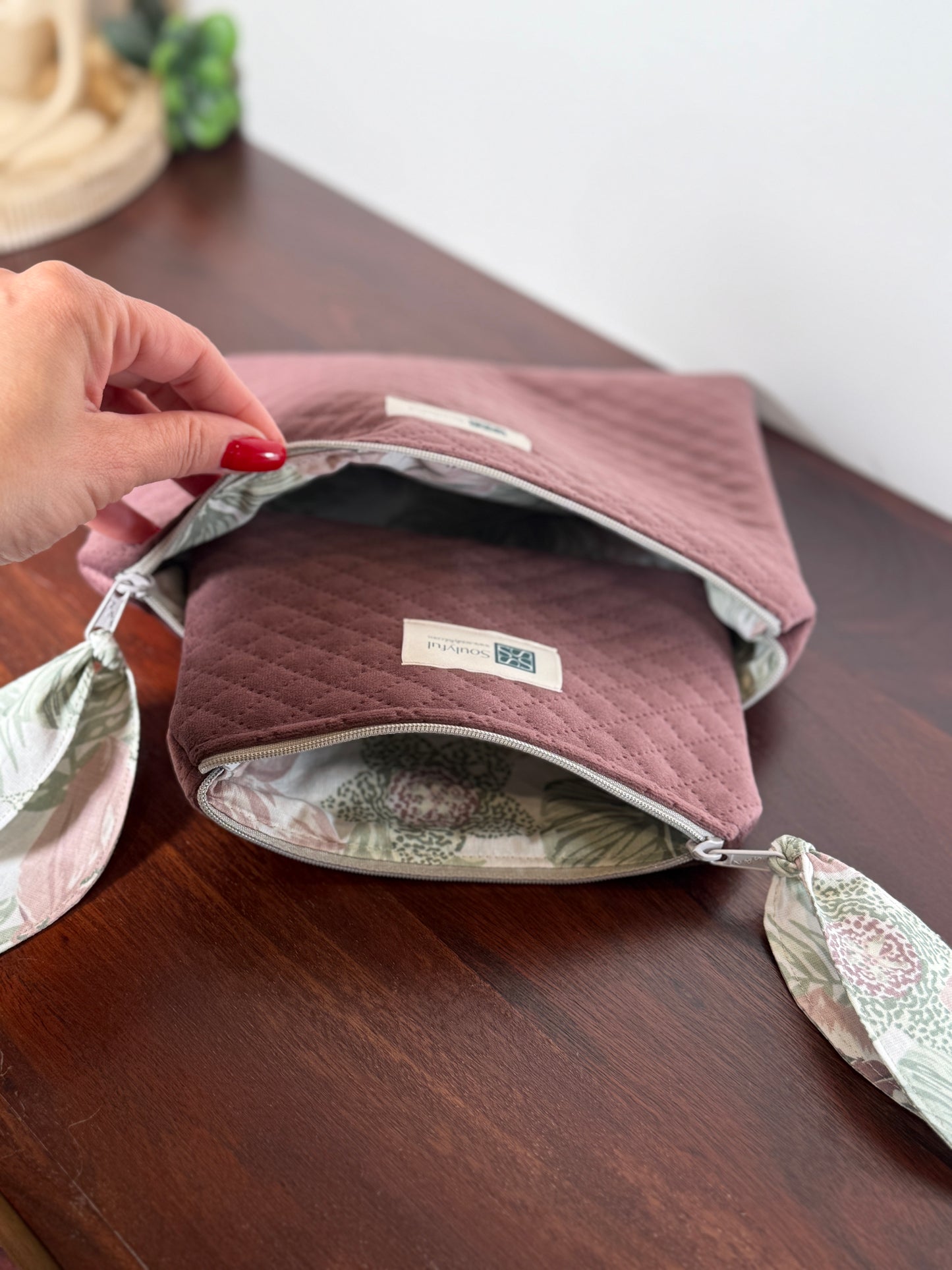 Duo Kosmetiktaschen "Vintage Berry"