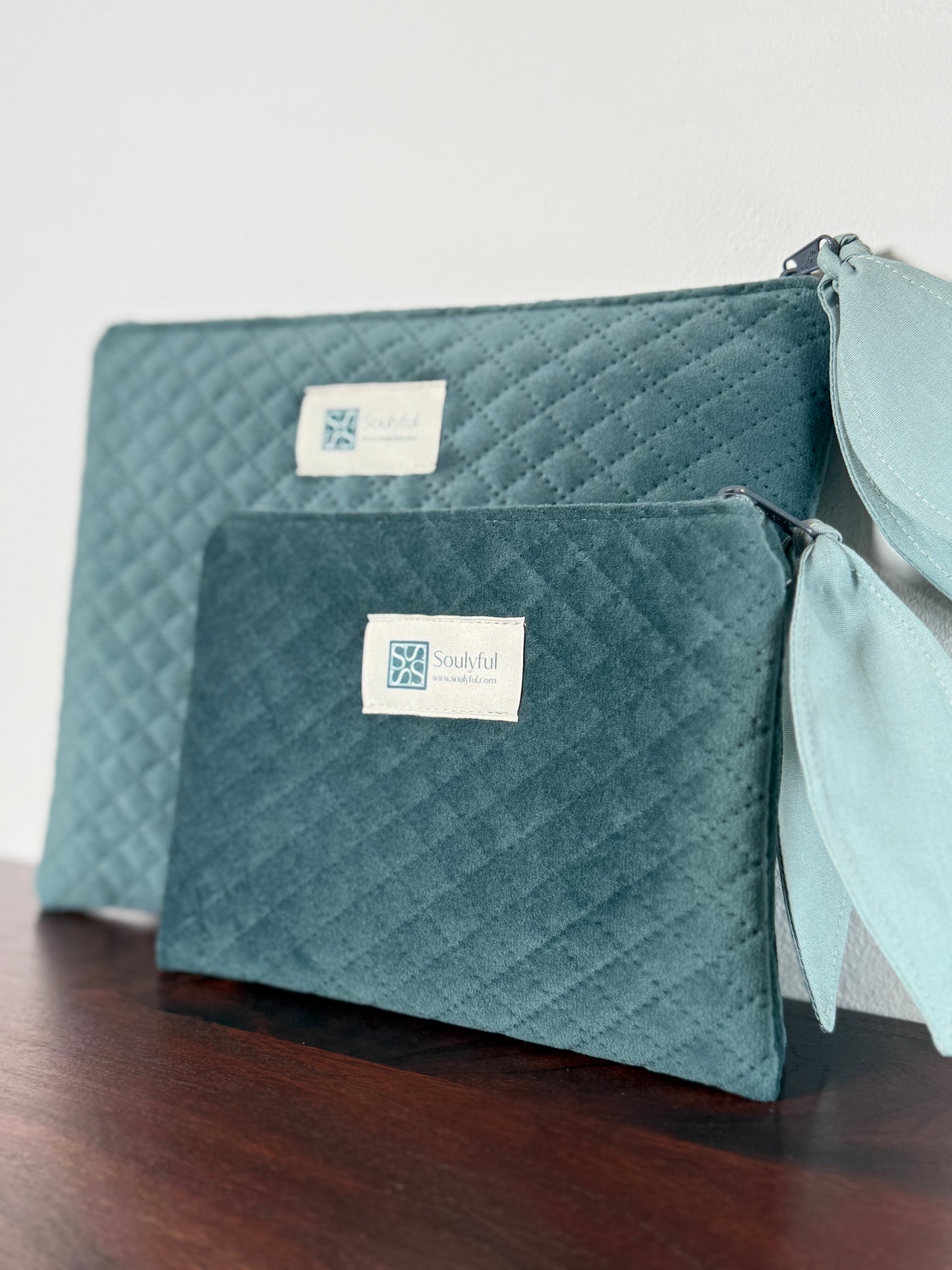 Duo Kosmetiktaschen "Velvet Teal"