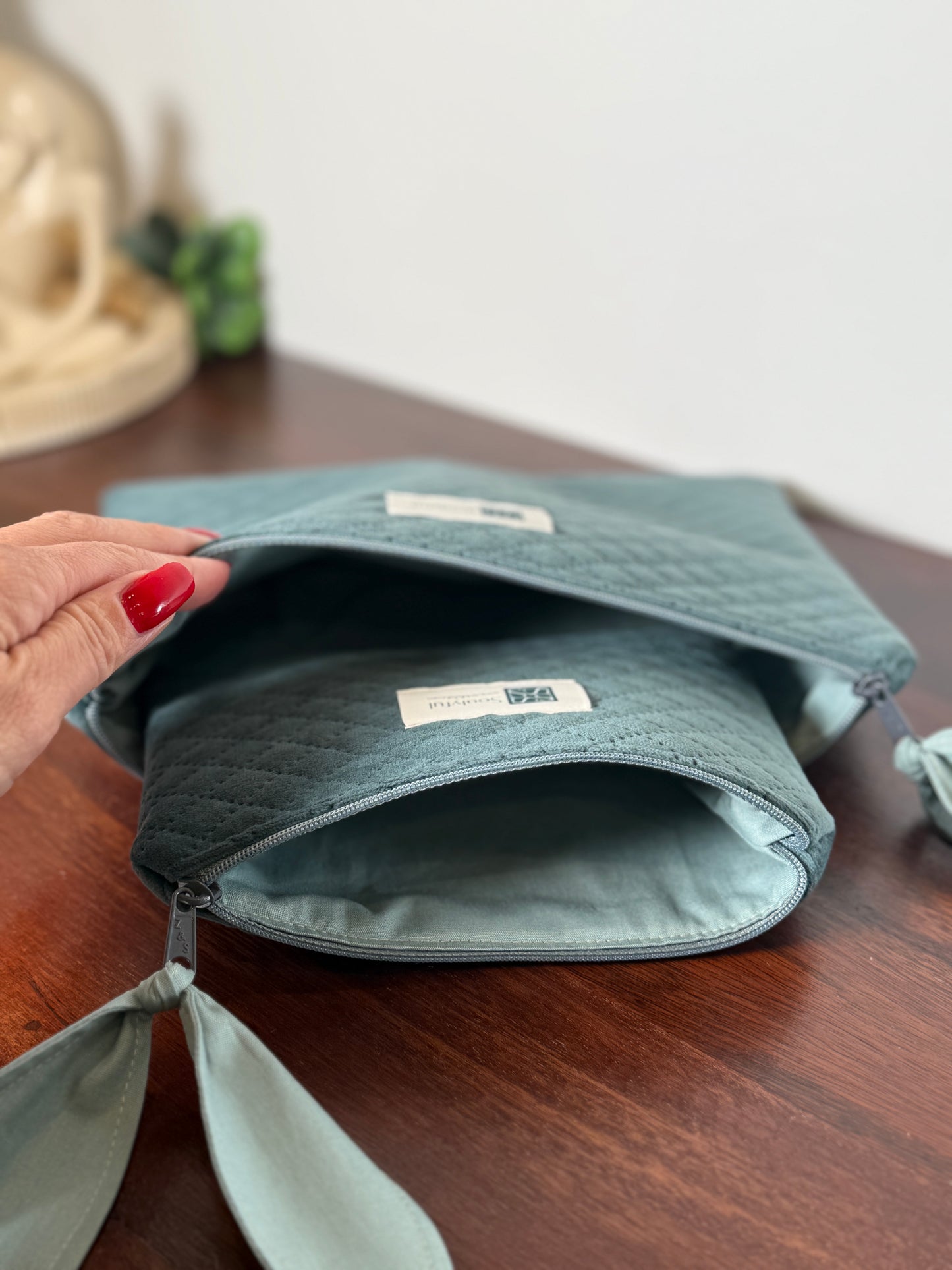 Duo Kosmetiktaschen "Velvet Teal"