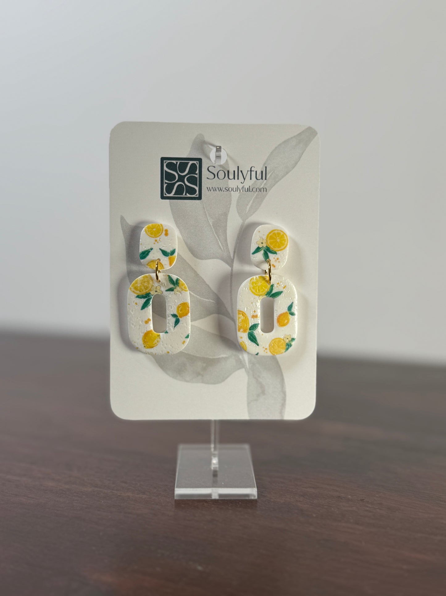 Ohrringe "Lemon" - Hardwarefarbe wählbar