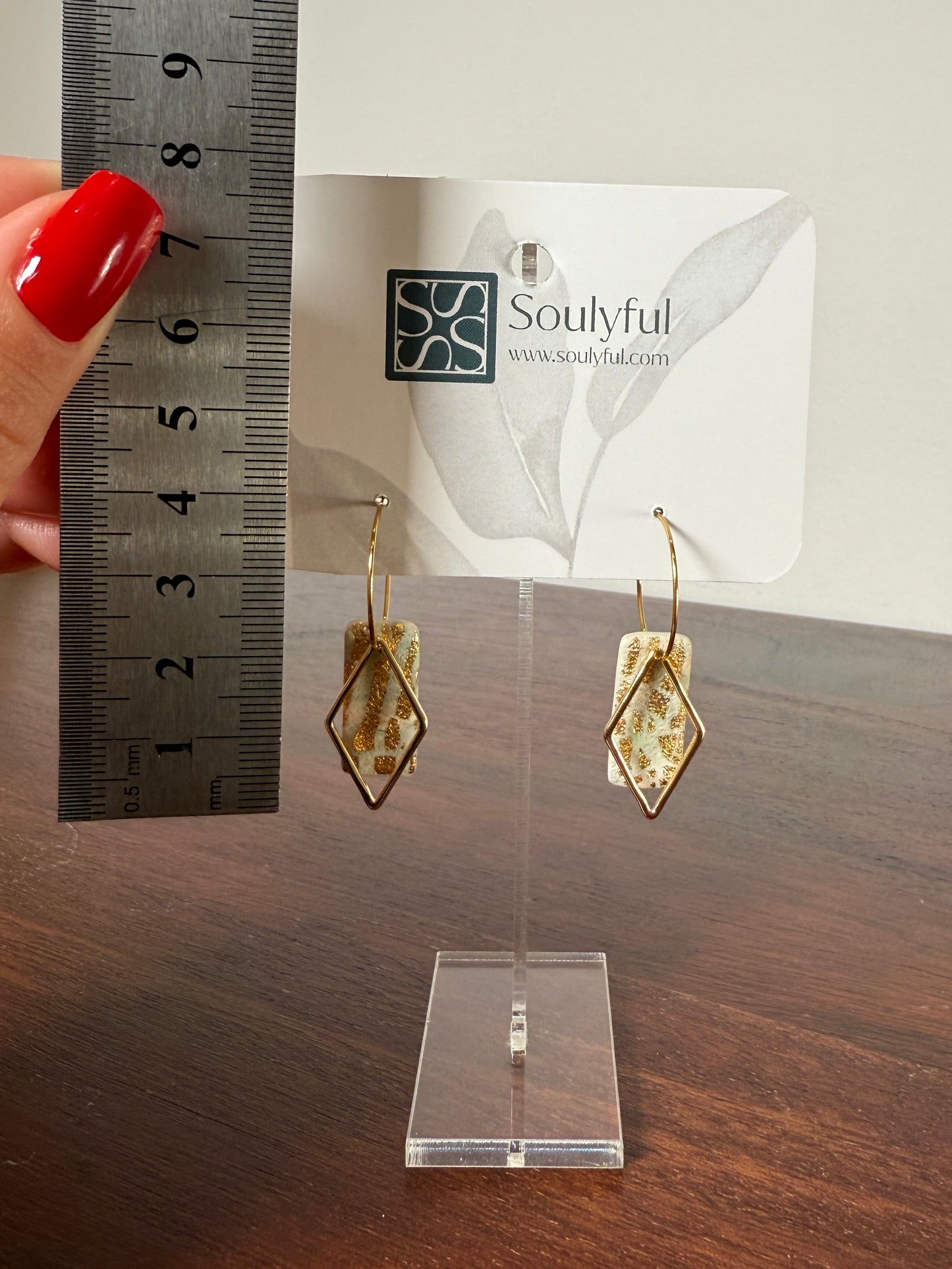 Creolen 18K vergoldet "Goldy Raute"