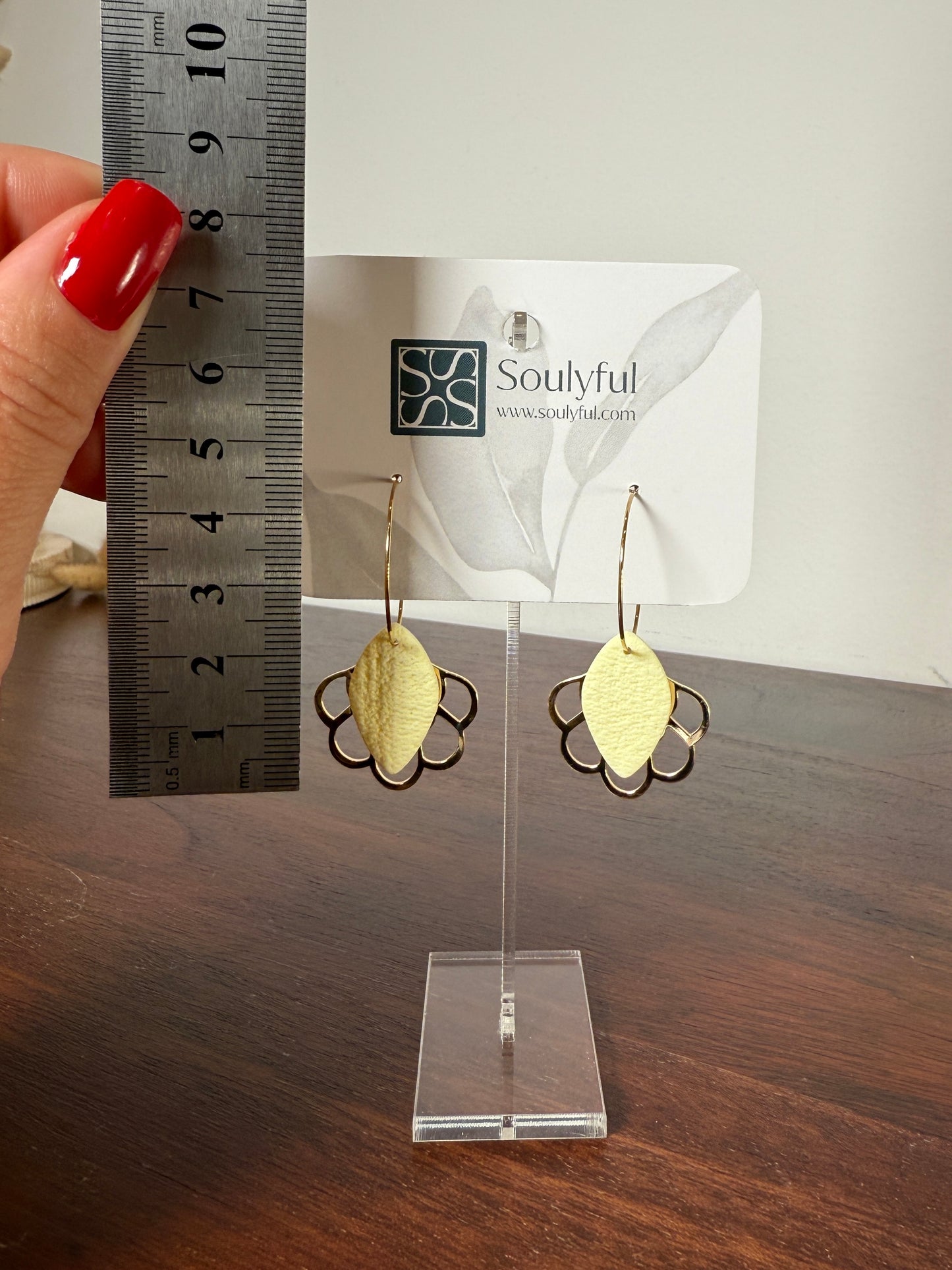 Creolen 18K vergoldet "Butteryellow Fan"