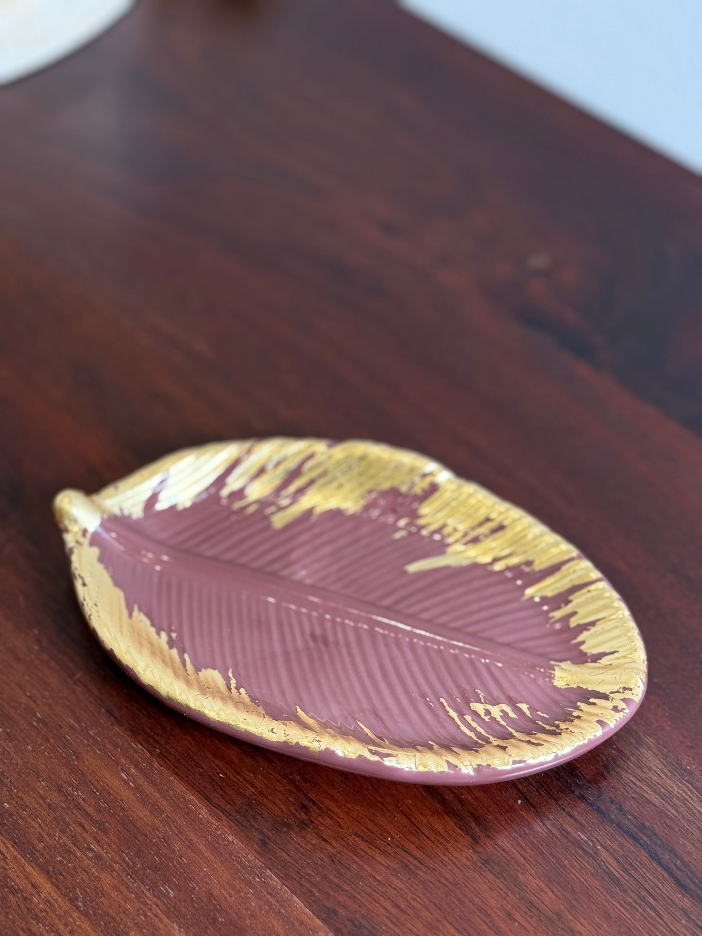 Ablageschale "Federnblatt Golden"