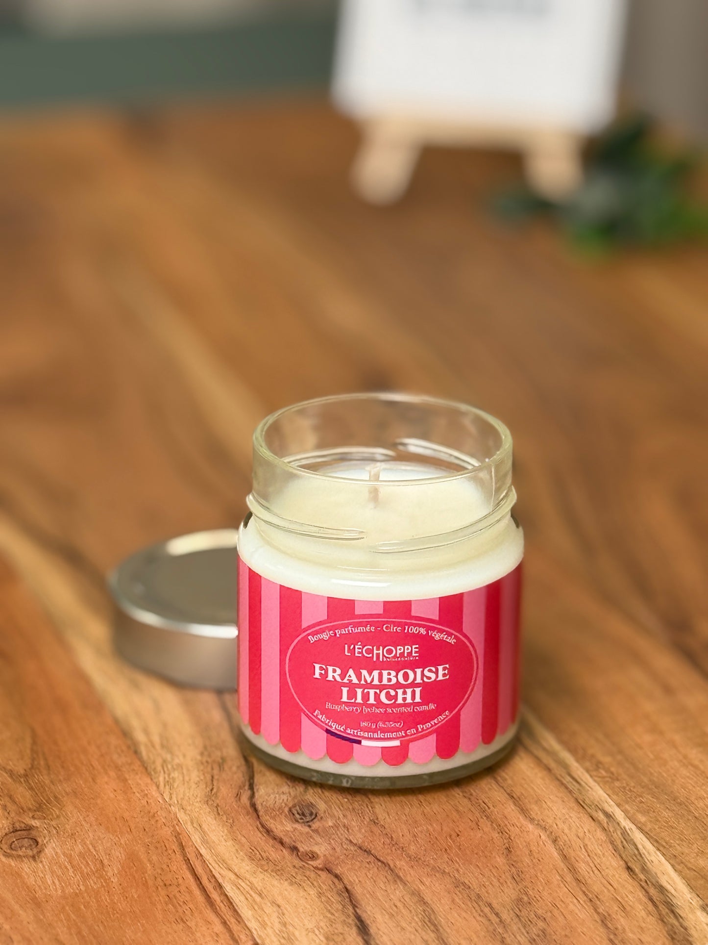 Duftkerze "Himbeere & Litschi" aus 100% Sojawachs – Made in Frankreich