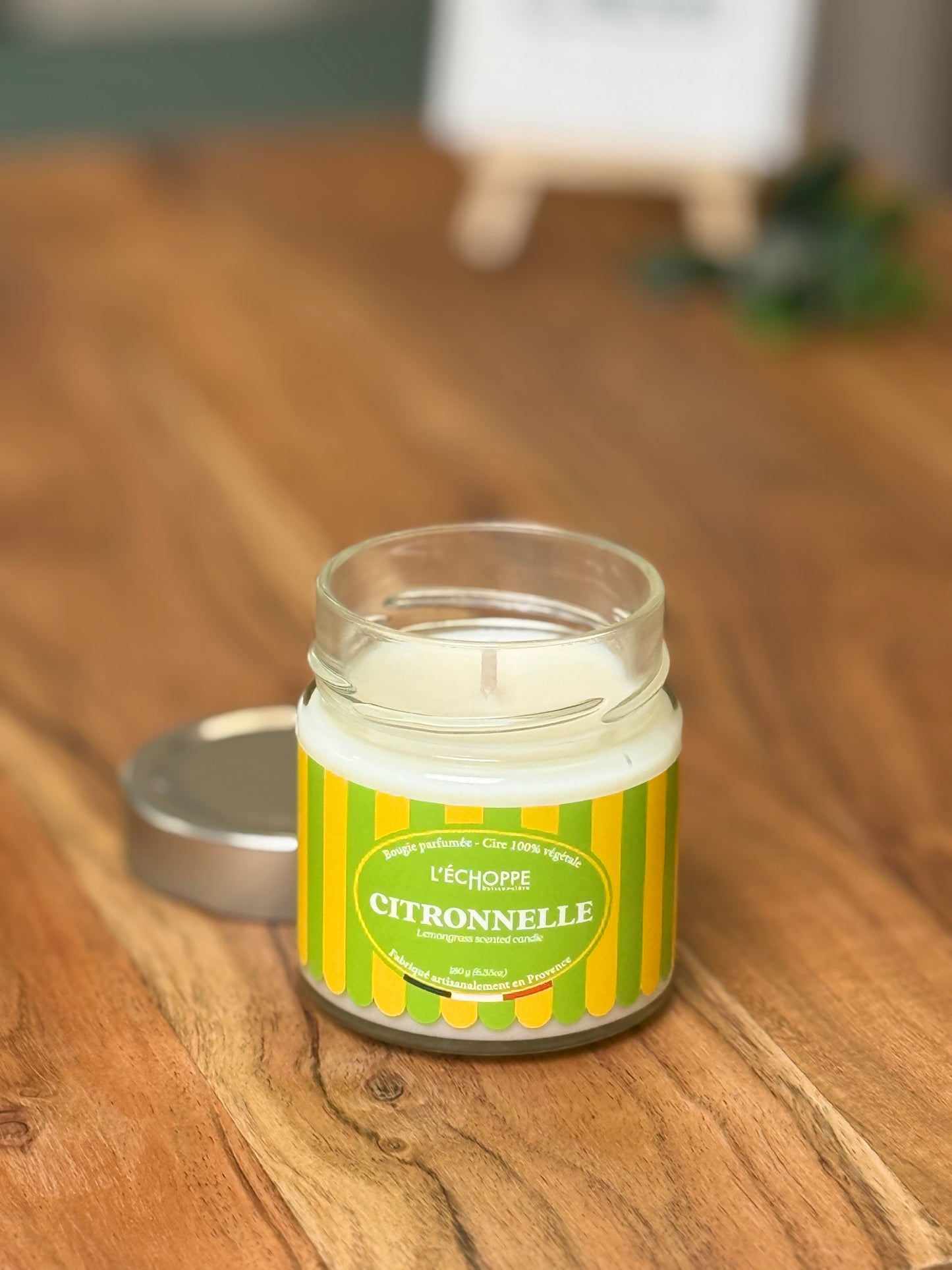 Duftkerze "Zitronengras" aus 100% Sojawachs – Made in Frankreich