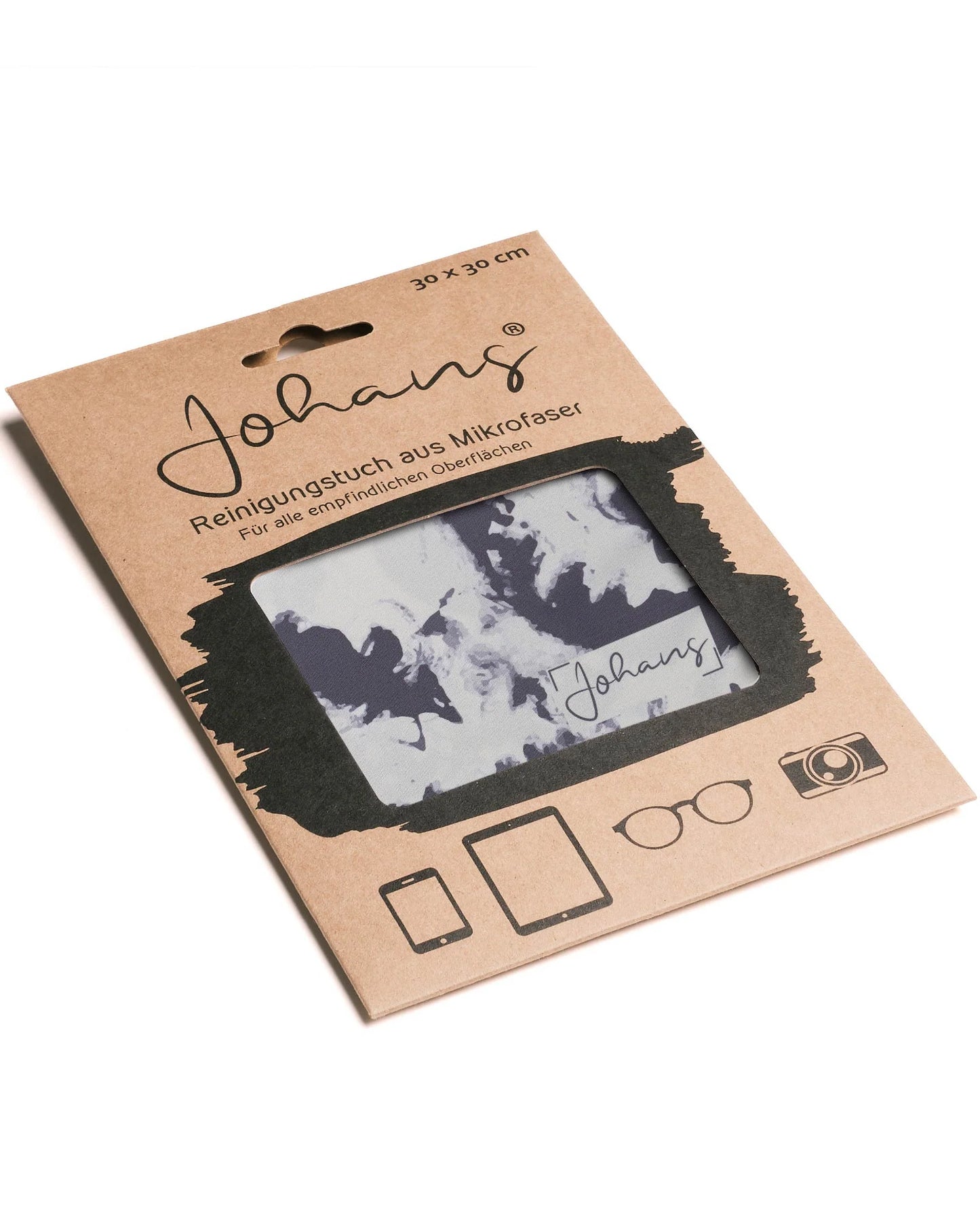 Johans® Mikrofasertuch "Dust" - Stilvolle Reinigung für Brille & Display