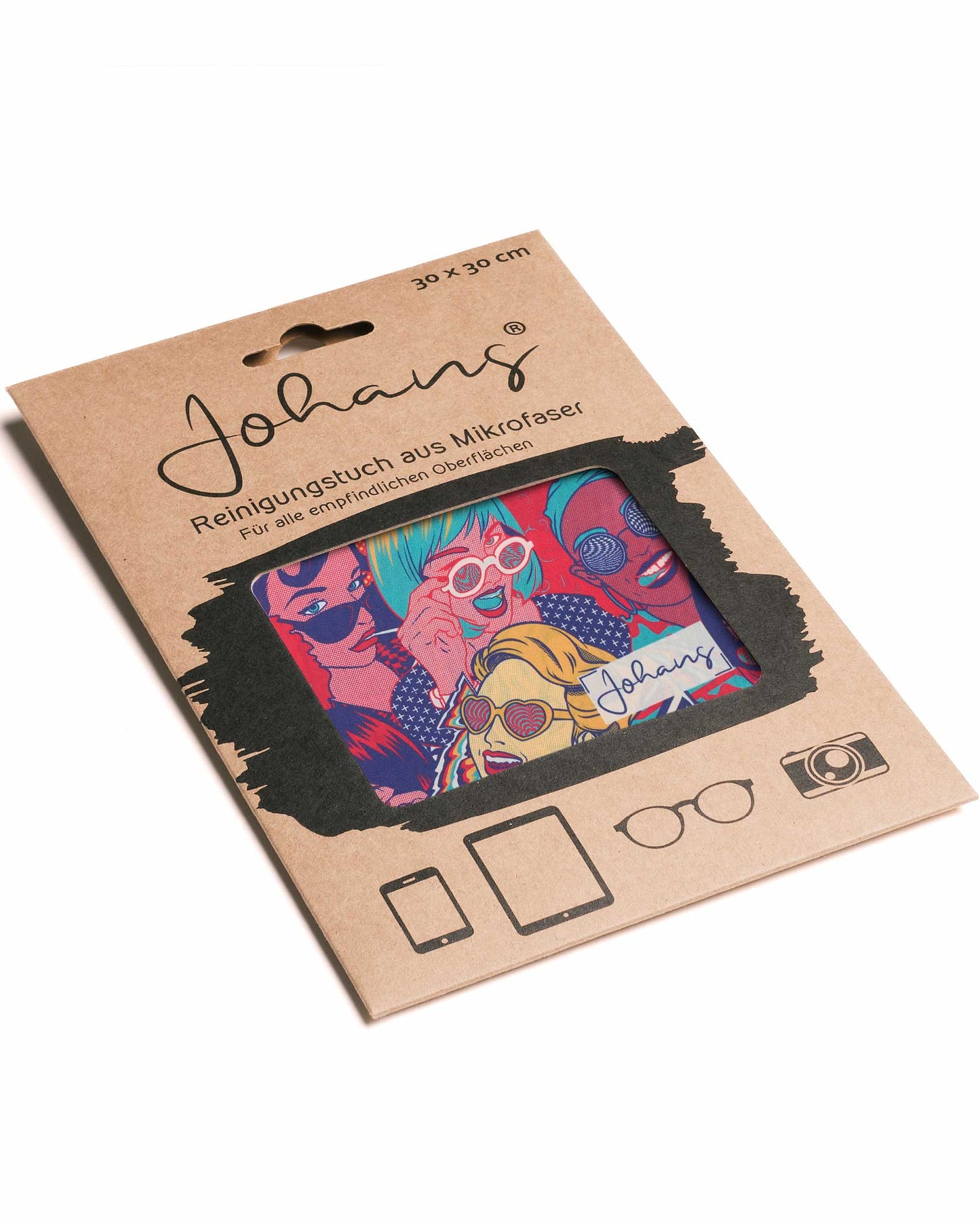 Johans® Mikrofasertuch "Girls" - Stilvolle Reinigung für Brille & Display