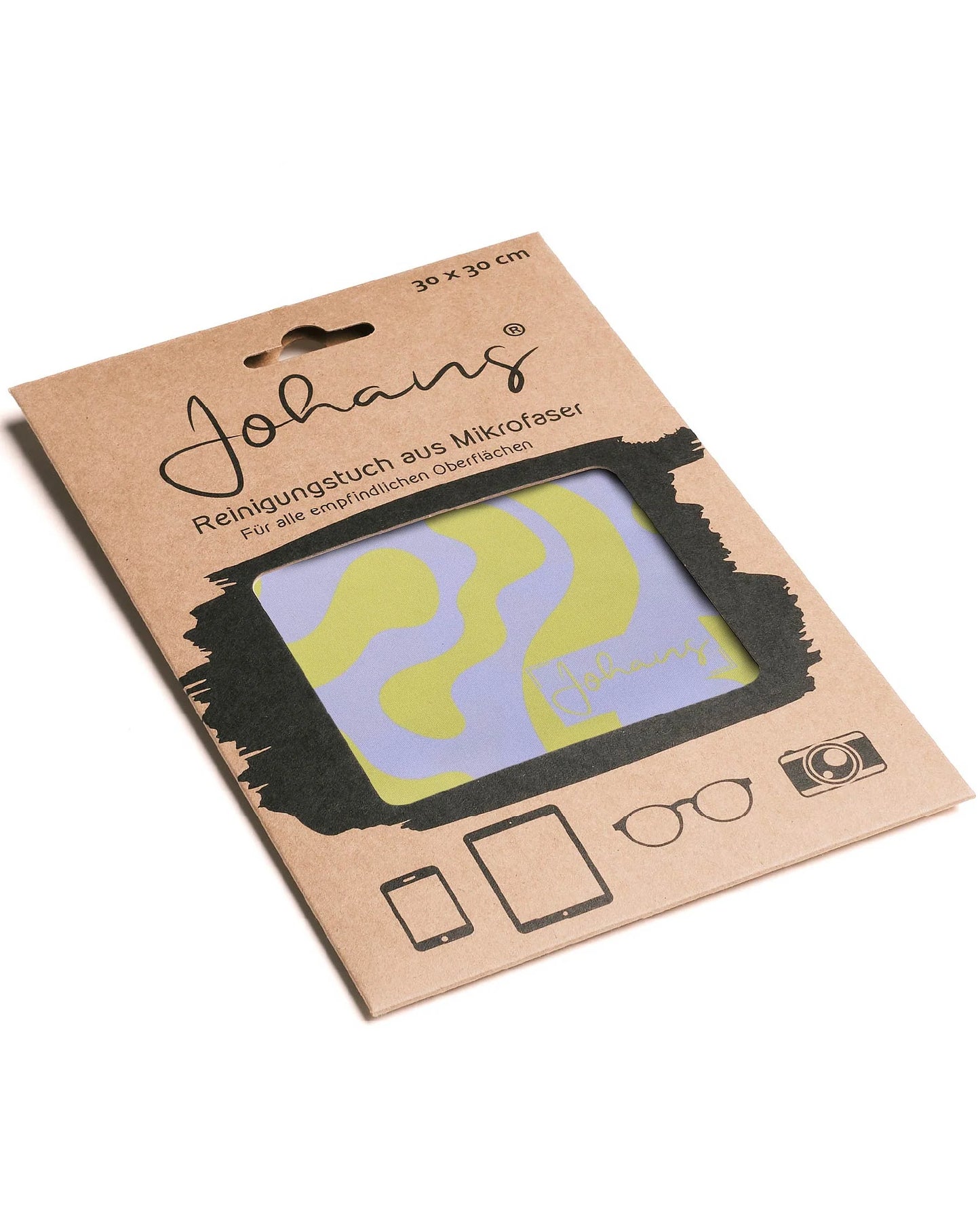 Johans® Mikrofasertuch "Pastel Swirl" - Stilvolle Reinigung für Brille & Display