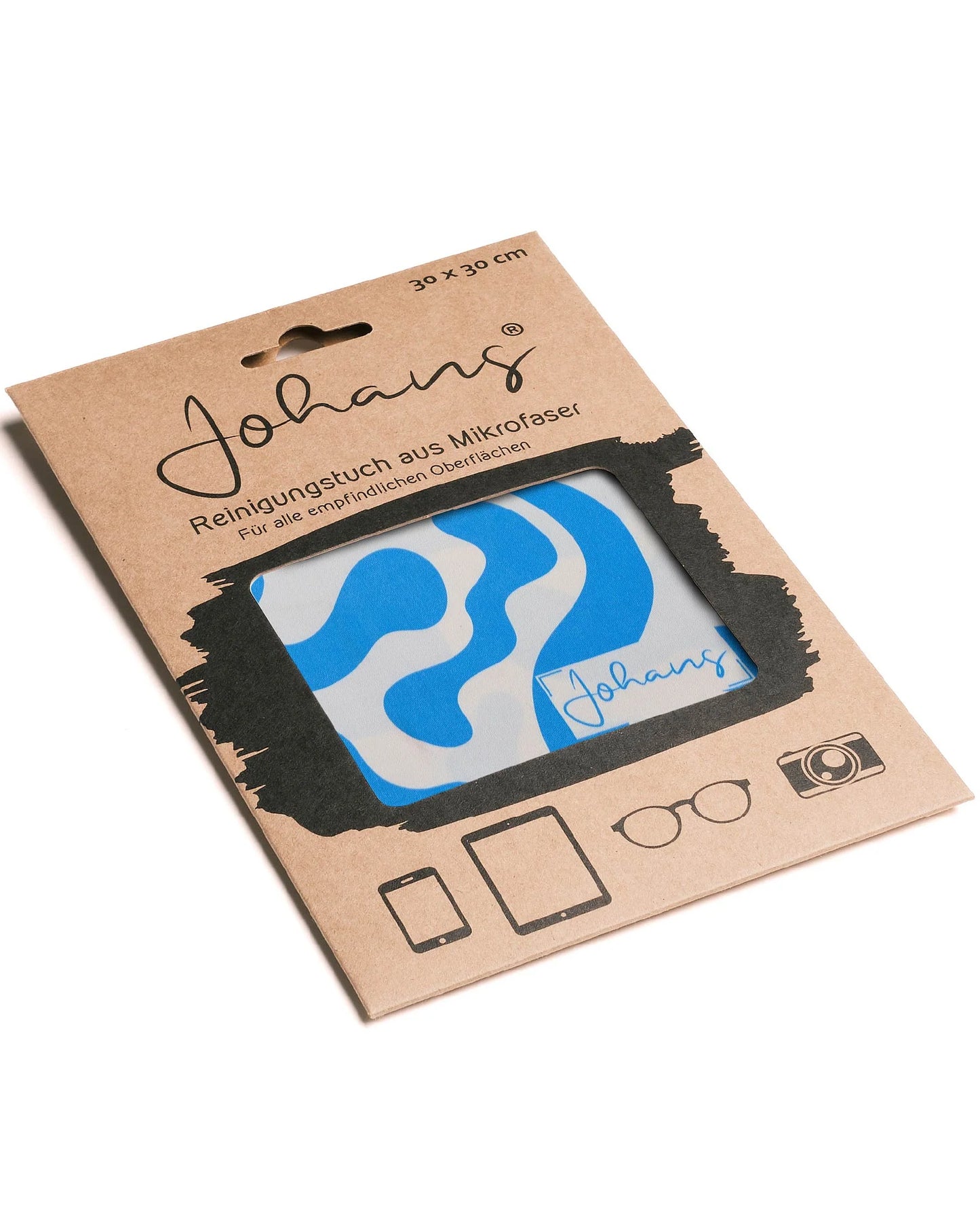 Johans® Mikrofasertuch "Swirl" - Stilvolle Reinigung für Brille & Display