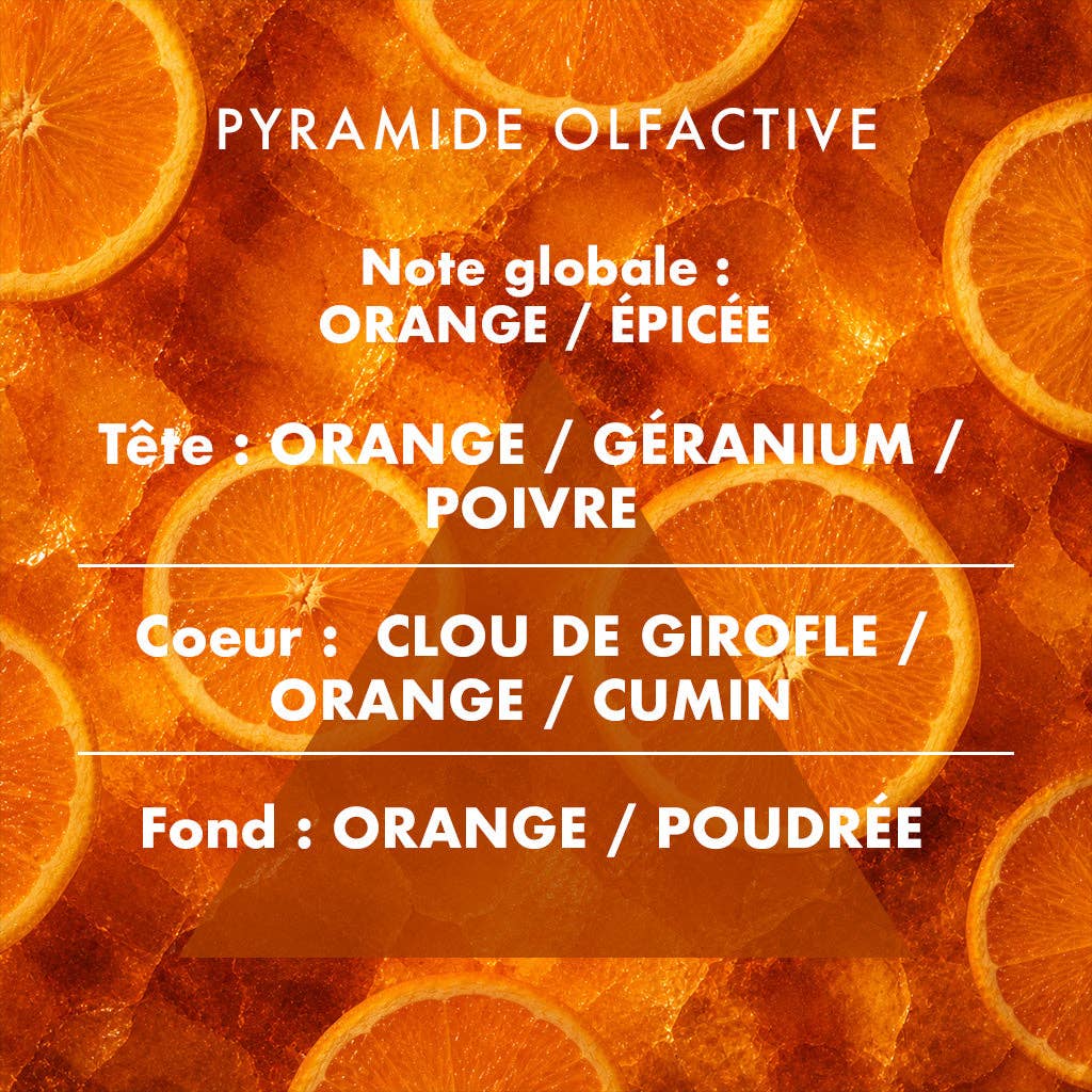 Duftkerze „Orange-Amber“ von L’Échoppe Buissonnière im Glas mit Metalldeckel – weitere Produktansicht 3