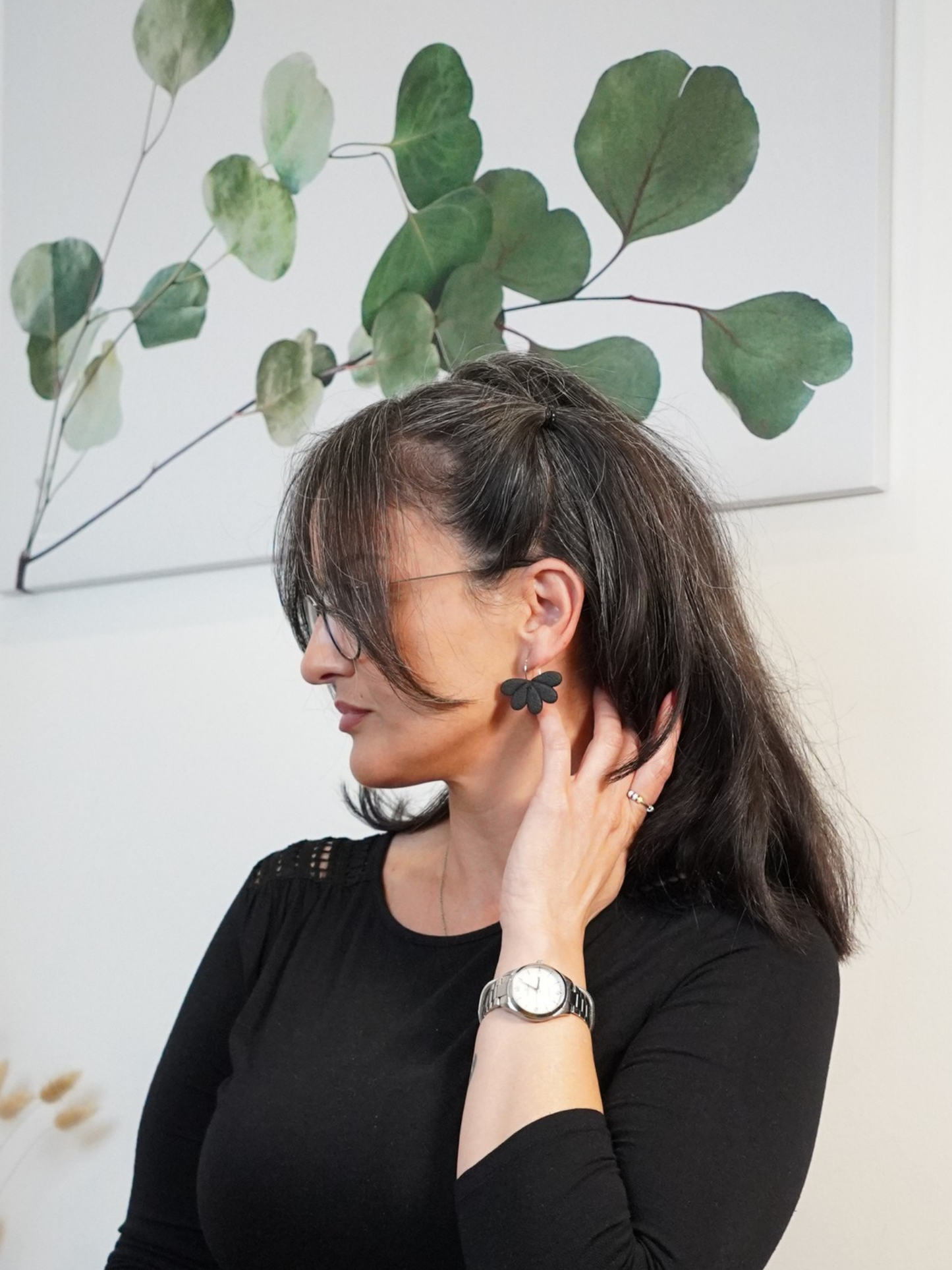 Creolen "Petal Flow" - Creolenfarbe silber- oder goldfarben auswählbar