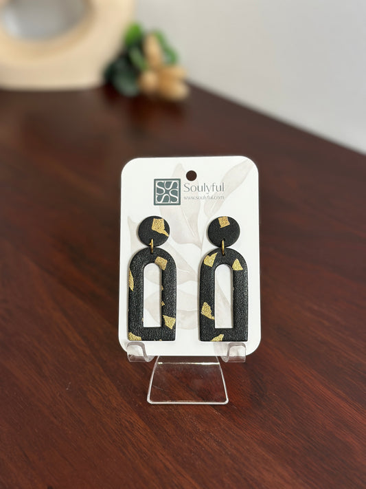 Ohrringe "Black Velvet" - Golden