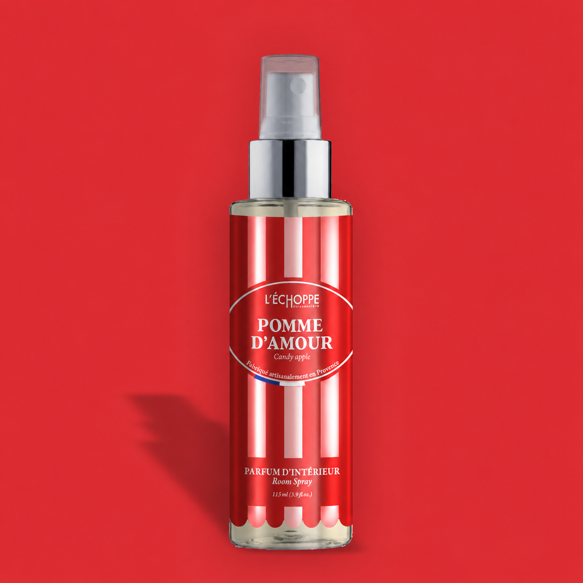Raumspray „Liebesapfel“ von L’Échoppe Buissonnière, 115 ml, Glasflasche mit Sprühkopf