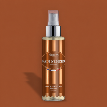 Raumspray „Lebkuchen“ von L’Échoppe Buissonnière, 115 ml, Glasflasche mit Sprühkopf