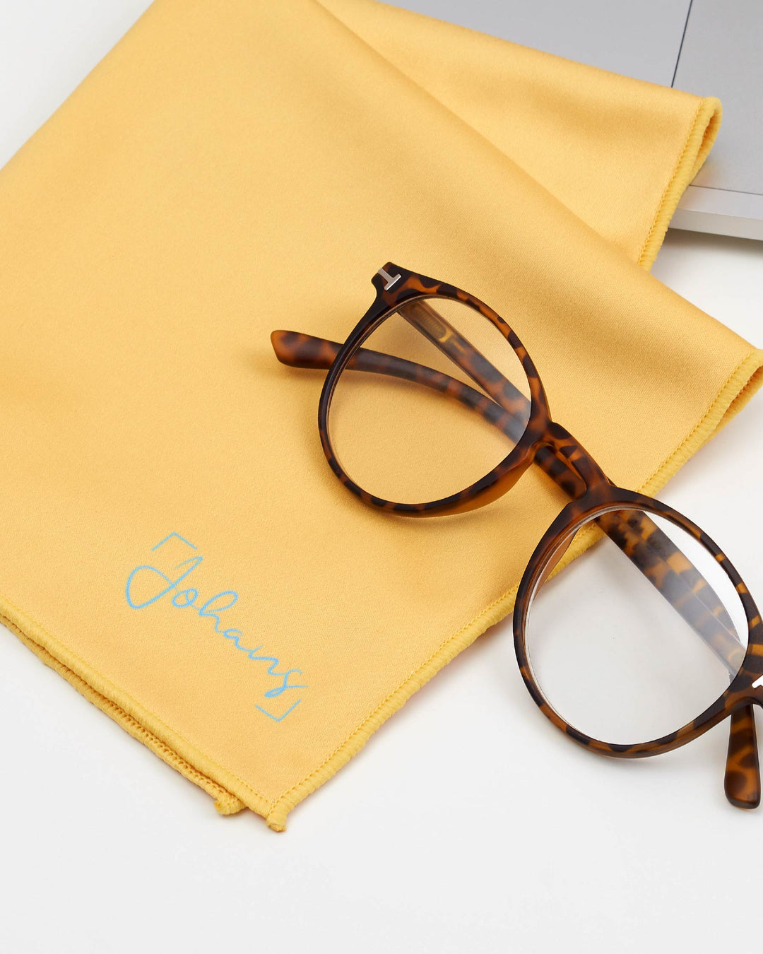 Johans® Mikrofasertuch "Gelb" - Stilvolle Reinigung für Brille & Display