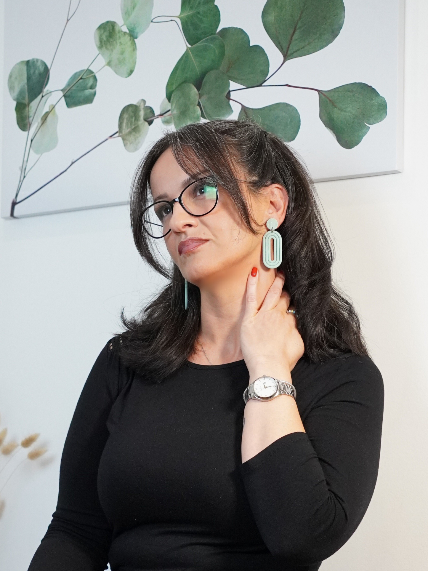 Ohrringe "Echo Lines" - Hardwarefarbe silber- oder goldfarben auswählbar