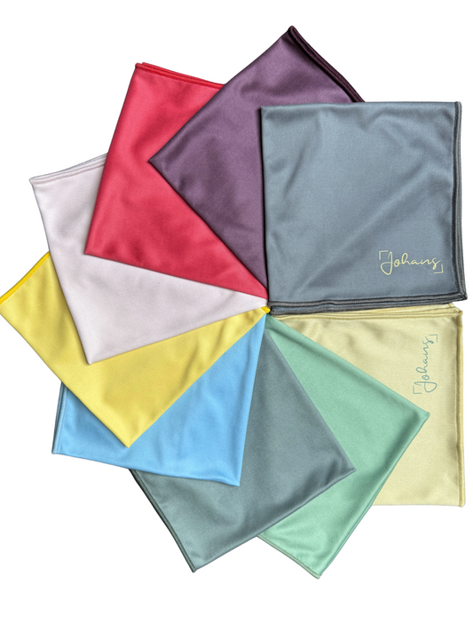 Johans® Mikrofasertücher - Stilvolle Reinigung für Brille & Display  - Unifarben