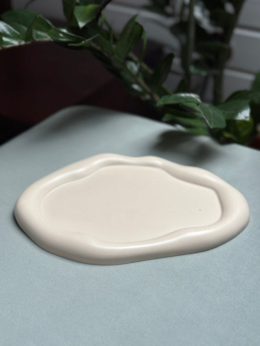 Wolkentablett "Oval" - Creme