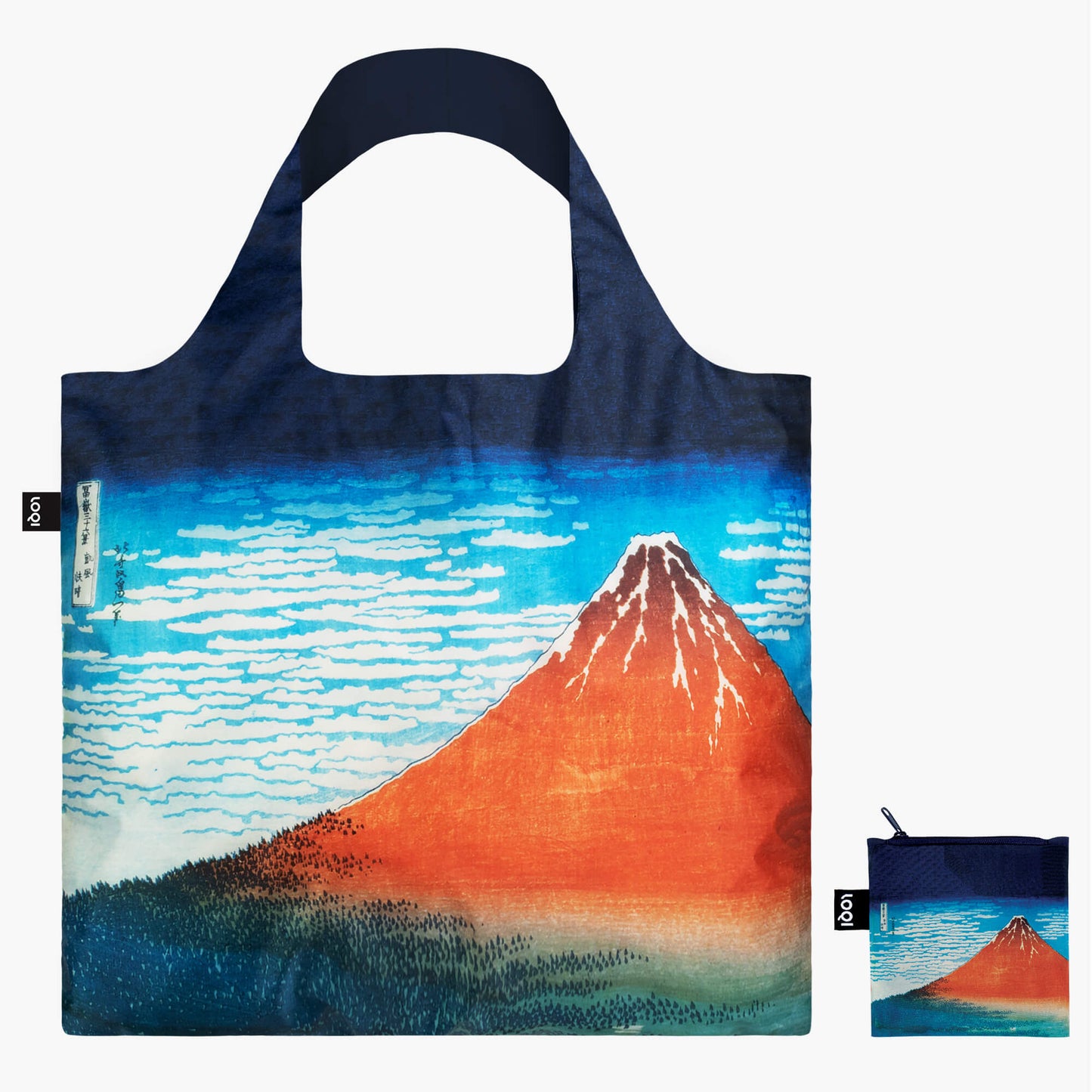 Tote Bag aus 100 % Recyclingmaterial – KATSUSHIKA HOKUSAI „Roter Fuji“