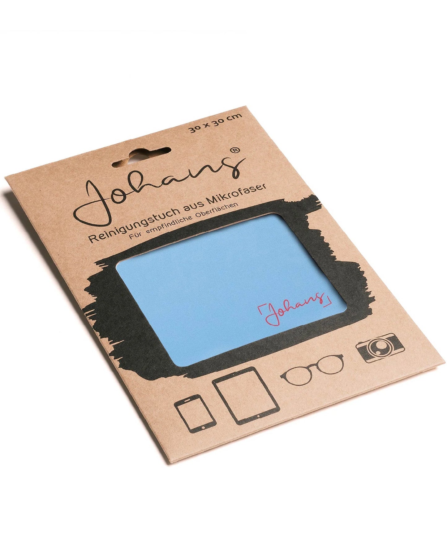 Johans® Mikrofasertuch "Himmelblau" - Stilvolle Reinigung für Brille & Display