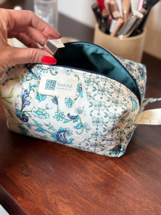 Handgenähte Kosmetiktasche/Aufbewahrungstasche