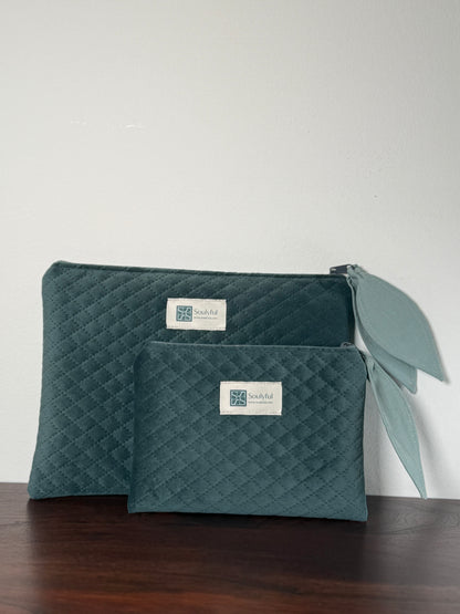 Duo Kosmetiktaschen "Velvet Teal"