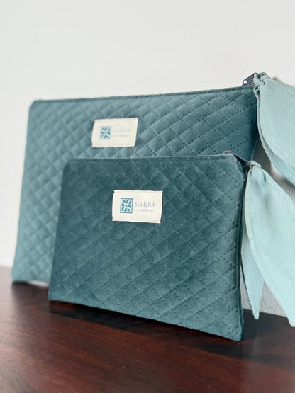 Duo Kosmetiktaschen "Velvet Teal"