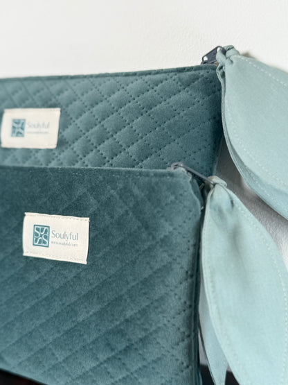 Duo Kosmetiktaschen "Velvet Teal"