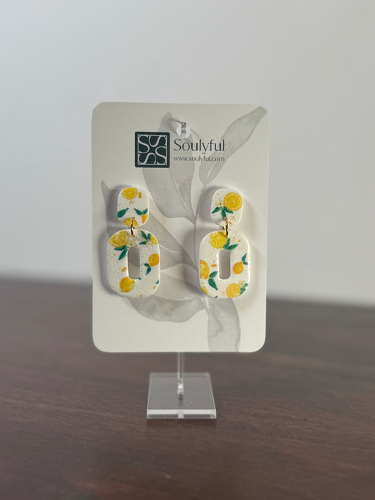 Ohrringe "Lemon" - Hardwarefarbe wählbar