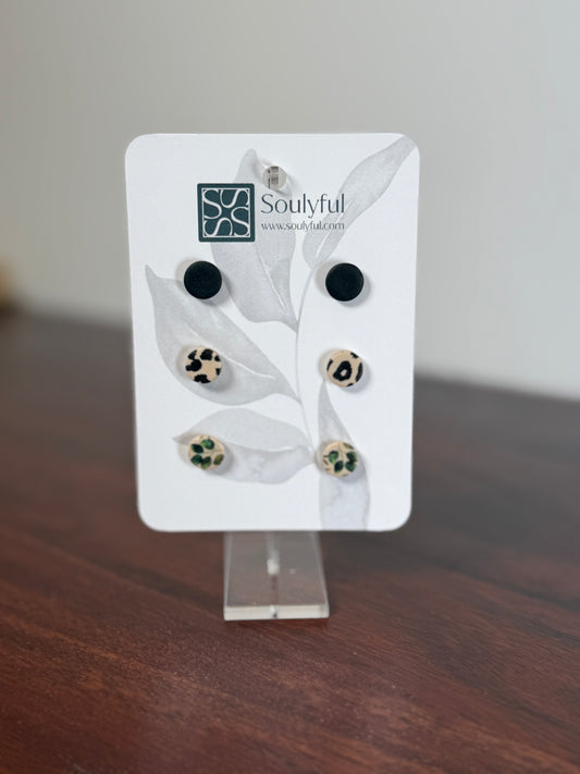 Einzelstücke Ohrstecker 3er Set "Minis"