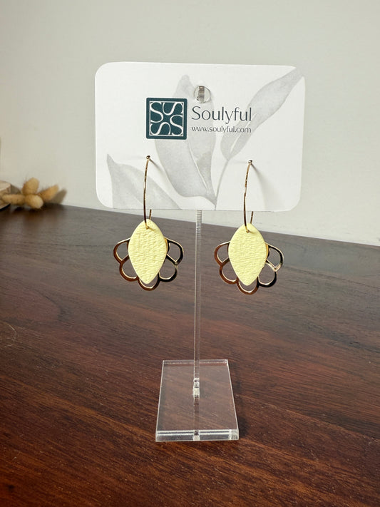 Creolen 18K vergoldet "Butteryellow Fan"