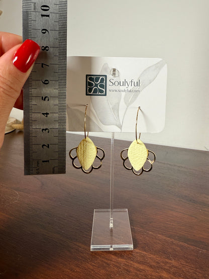 Creolen 18K vergoldet "Butteryellow Fan"
