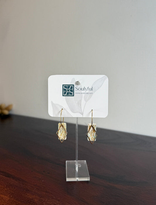 SUMMERSALE Creolen 18K vergoldet "Goldy Raute"