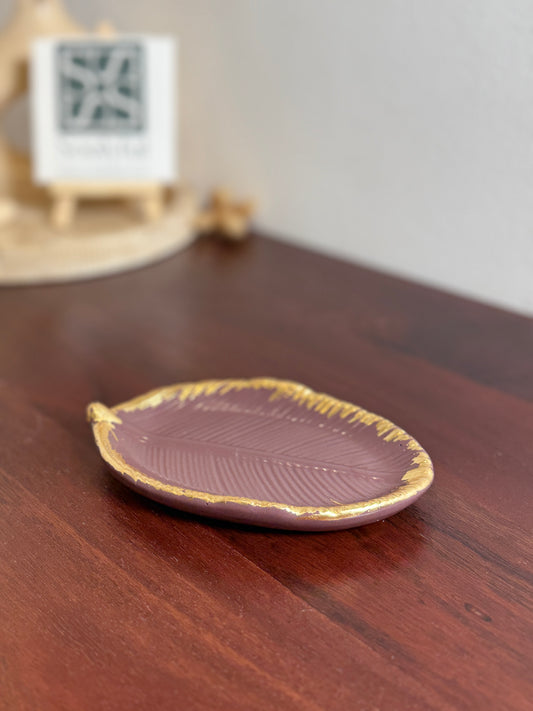 Ablageschale "Federnblatt Golden"