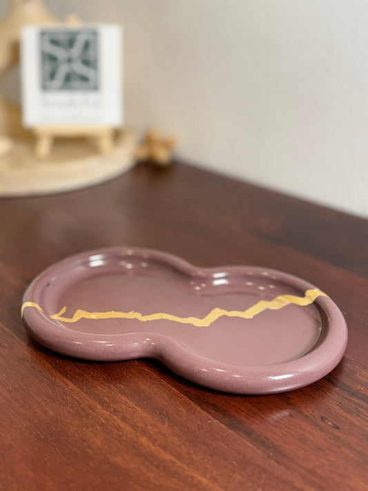 Tablett "Golden Flow" B-Ware