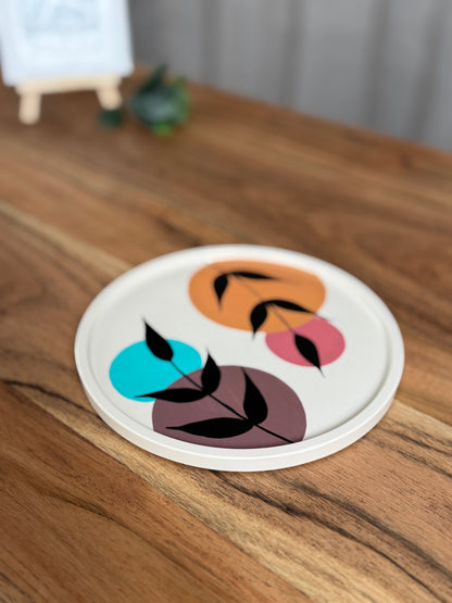 Rundes Tablett "Botanica"