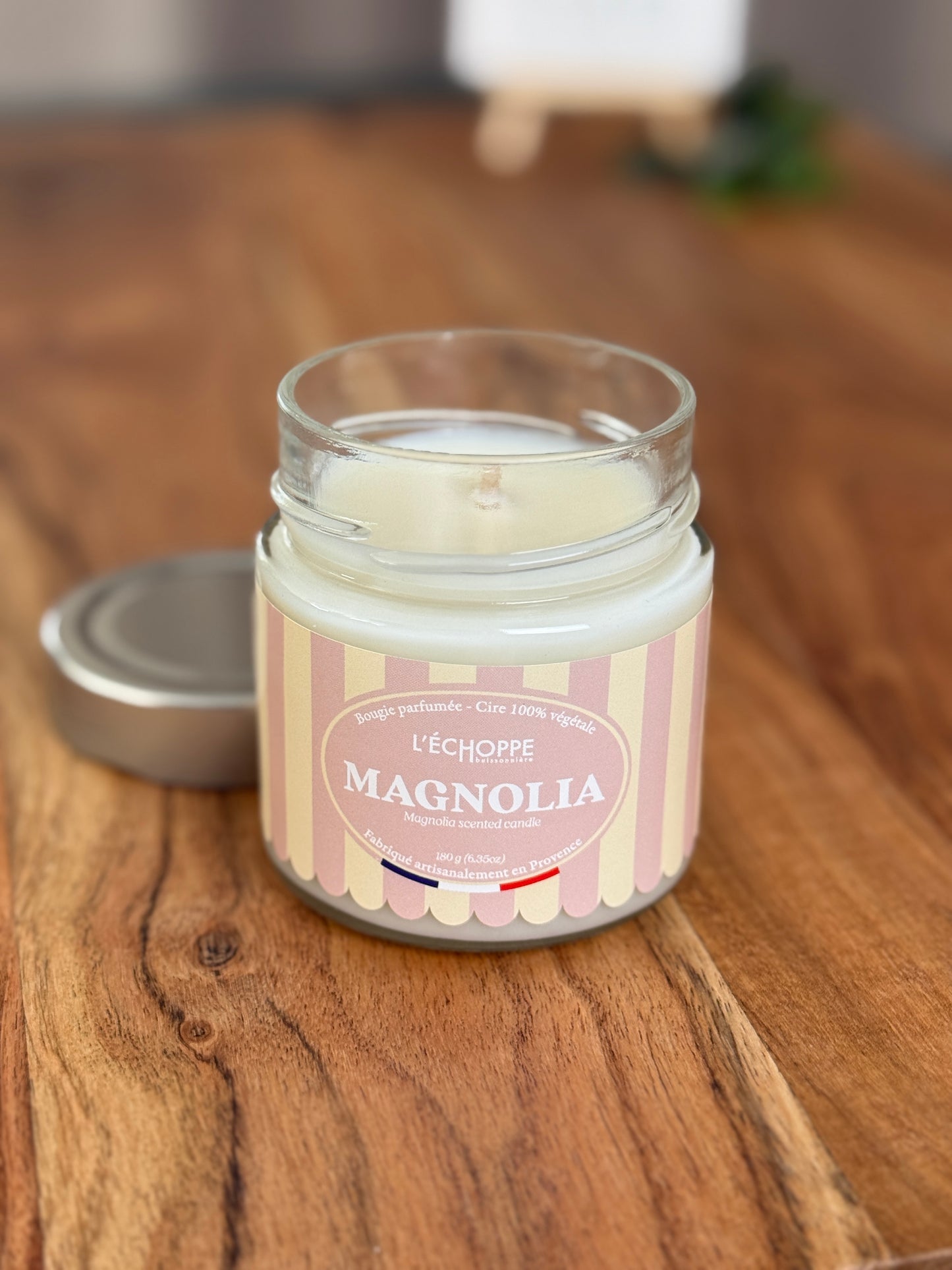 Duftkerze "Magnolie" aus 100% Sojawachs - Made in Frankreich