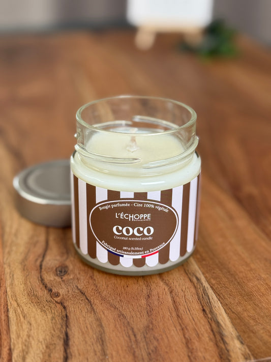 Duftkerze "Cocos" aus 100% Sojawachs - Made in Frankreich