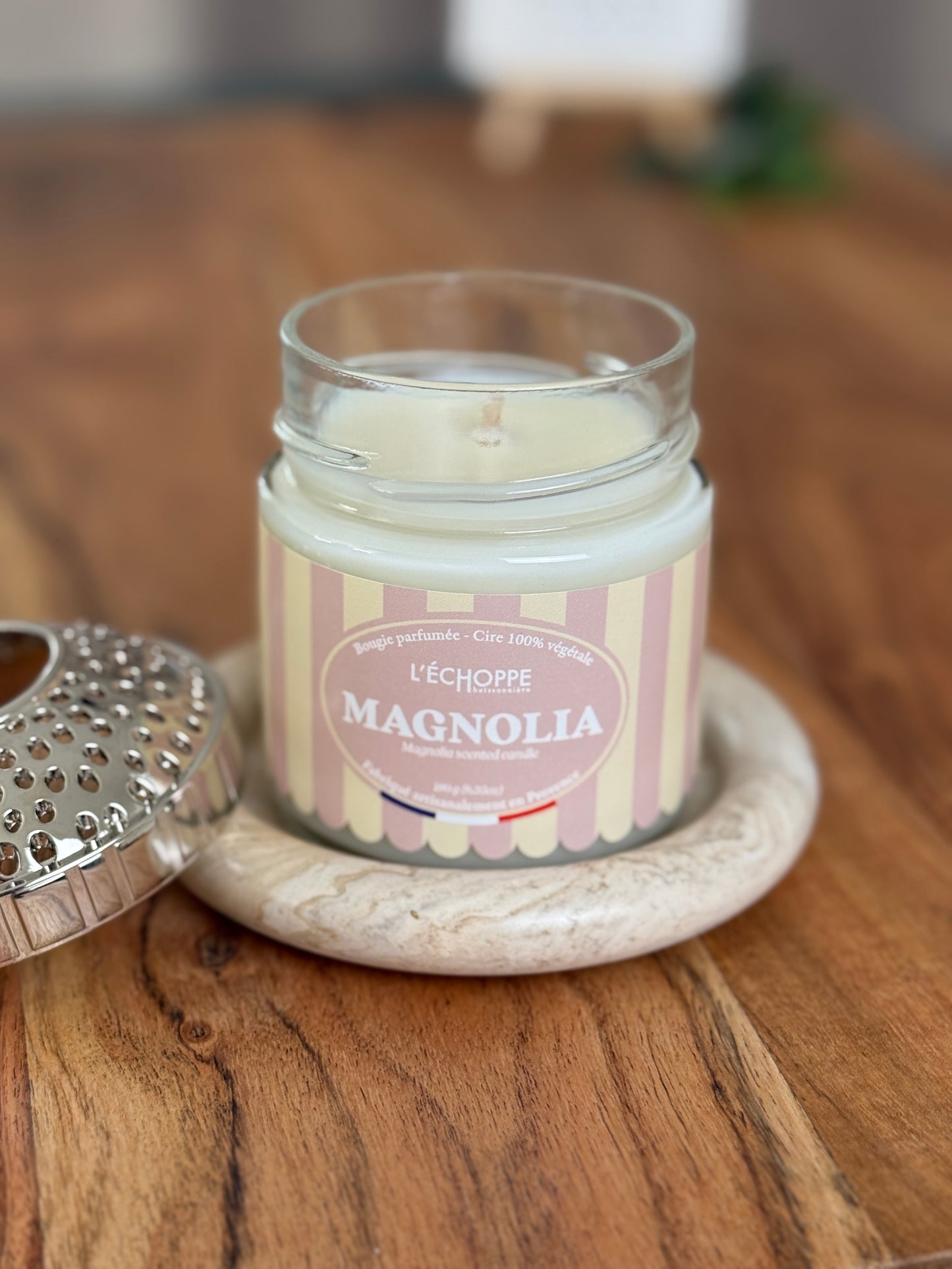 Duftkerze "Magnolie" aus 100% Sojawachs - Made in Frankreich