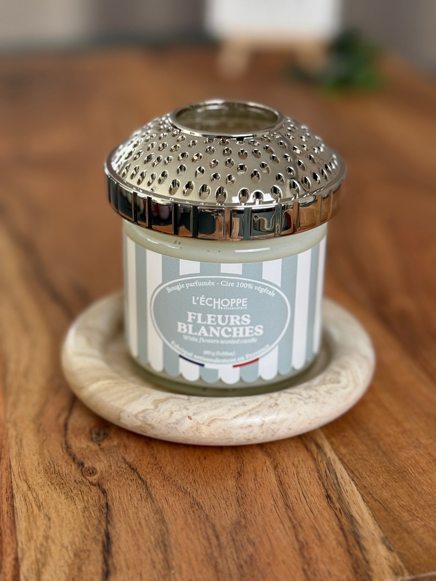 Duftkerze "Weiße Blüten" aus 100% Sojawachs - Made in Frankreich