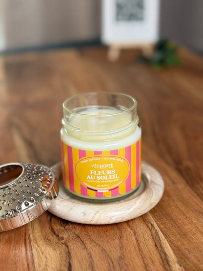 Duftkerze "Blumen in der Sonne" aus 100% Sojawachs - Made in Frankreich
