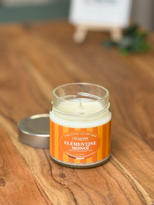 Duftkerze "Clementine & Monoï" aus 100% Sojawachs - Made in Frankreich