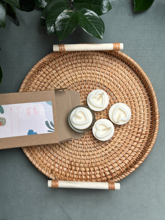 Geschenkbox Teelichterset 100% Rapswachs - Verschiedene Varianten