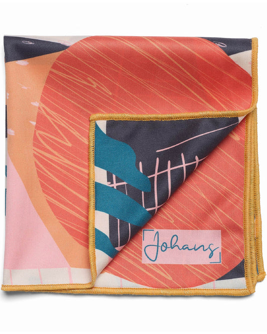 Johans® Mikrofasertuch "Sunset" - Stilvolle Reinigung für Brille & Display