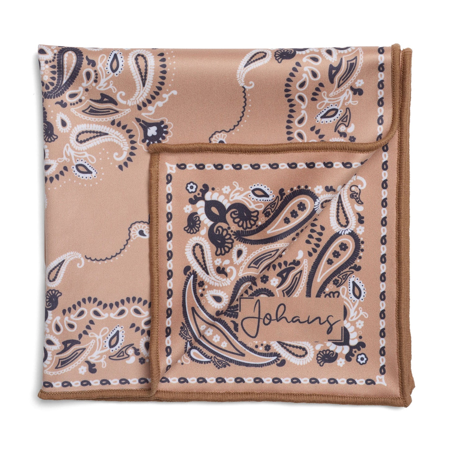 Johans® Mikrofasertuch "Beige Bandana" - Stilvolle Reinigung für Brille & Display