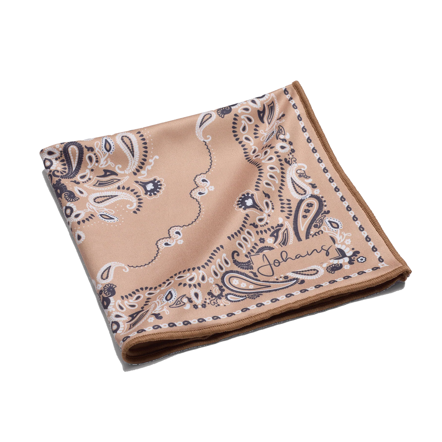Johans® Mikrofasertuch "Beige Bandana" - Stilvolle Reinigung für Brille & Display