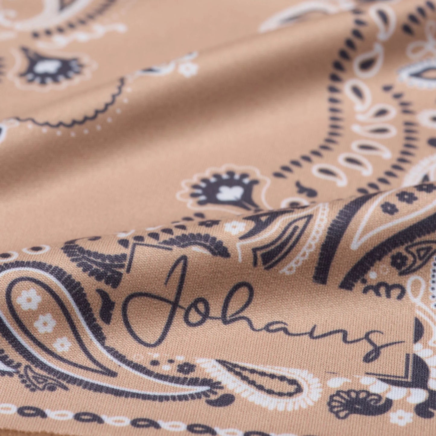 Johans® Mikrofasertuch "Beige Bandana" - Stilvolle Reinigung für Brille & Display