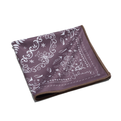 Johans® Mikrofasertuch "Brown Bandana" - Stilvolle Reinigung für Brille & Display
