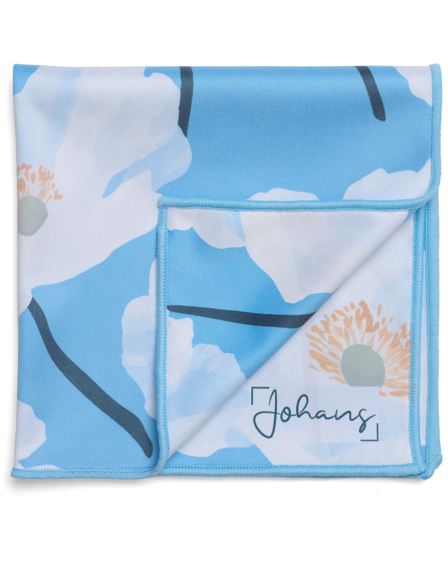 Johans® Mikrofasertuch "Floral Sky" - Stilvolle Reinigung für Brille & Display